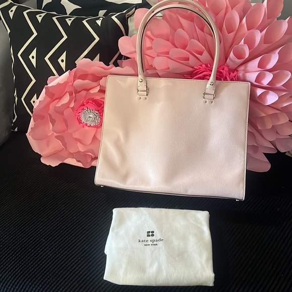 Kate Spade Large Pebble Leather Blush Pink Satchel. - Picture 3 of 10